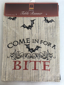 Halloween Come In For A Bite Tapestry Table Runner