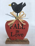 Harvest Fall in Love or Welcome Fall Wooden Block Sitter