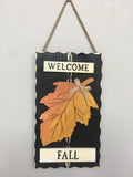 Harvest Wooden Leaf Welcome Fall Wall Hanging