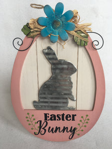 Easter Bunny or Happy Easter Easel Display or Wall Hanging