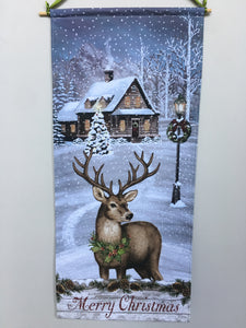 Christmas Reindeer Dowel Rod Wall Hanging