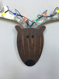 Christmas Wood and Metal Light Up Reindeer Wall Hanging