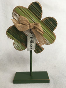 Saint Patrick's Day Standing Lucky or Welcome Shamrock