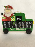 Christmas Santa or Snowman on Truck Magnetic Calendar