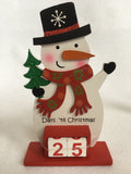 Christmas Santa, Snowman or Gingerbread Man Days until Christmas Calendar