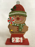 Christmas Santa, Snowman or Gingerbread Man Days until Christmas Calendar