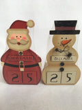 Christmas Standing Snowman or Santa Calendar