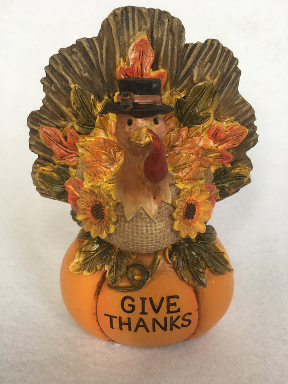 Harvest Thanksgiving Turkey Block Sitter