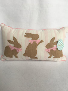 Easter 3 Bunnies Pillow