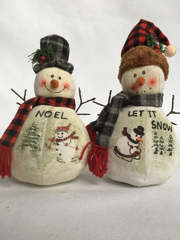 Christmas Burlap Cloth Plush Snowman