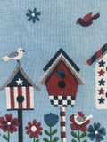 Patriotic Decorated Bird Houses Runner