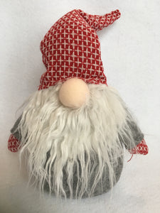 Christmas Gray and Red Santa Gnome