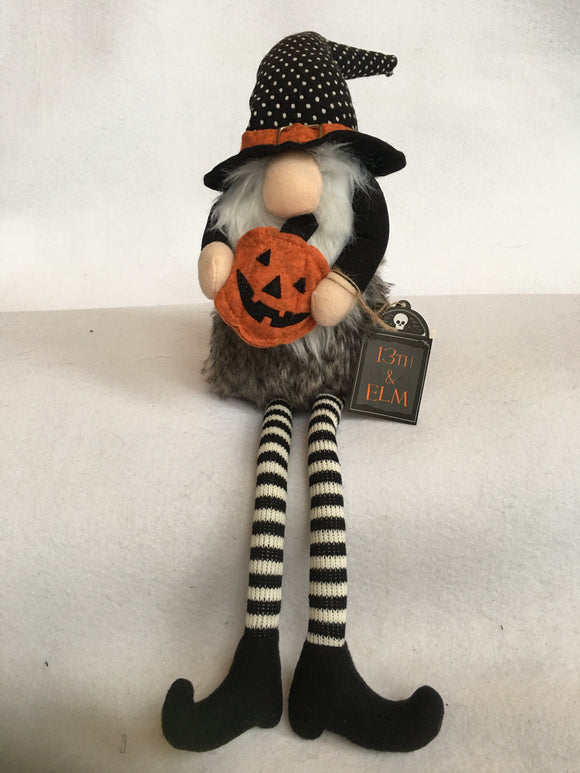 Halloween Sitting Plush Witch Gnome