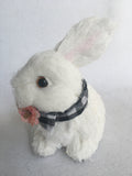Easter White Sisal Bunny With Flower Collar