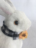 Easter White Sisal Bunny With Flower Collar