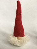 Christmas Small Santa Gnome Face with Red Felt or Knitted Hat