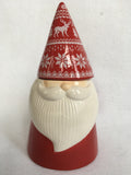 Christmas Argyle Hat Santa Gnome Ceramic Jar