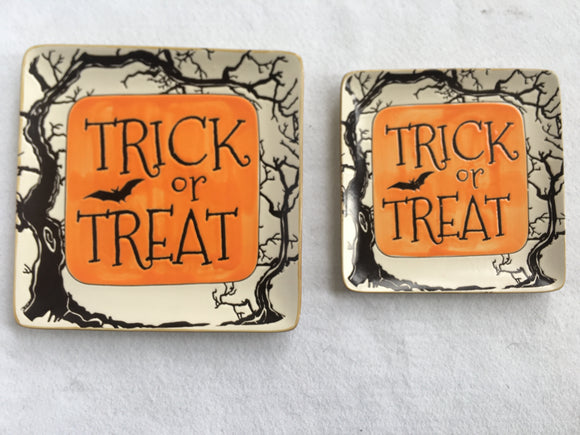 Halloween Trick or Treat Handcrafted Ceramic Plate
