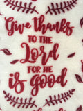 Harvest “Give Thanks To The Lord For He Is Good” Blanket Throw