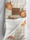 Harvest Pumpkins With Check Design Blanket Throw