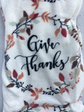 Harvest Give Thanks Plush Blanket Throw