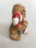 Christmas Gingerbread Boy Holding Candy Cane or Garland