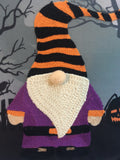 Halloween Gnome in Enchanted Forest Pillow