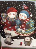 Christmas Debbie Mum Festive Snowmen Throw or Wall Hanging