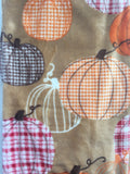 Harvest Plaid and Check Pumpkins Blanket Throw