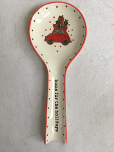 Christmas Red Car Home for the Holidays Spoon Rest