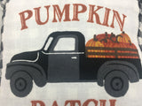 Harvest Embroidered Truck Carrying Pumpkins Pillow