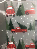 Christmas Red Truck Carrying Tree Flannel Blanket Throw