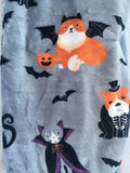 Halloween Dogs and Cats in Costume Velvet Plush Blanket Throw