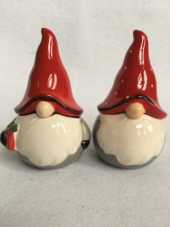Christmas Small Ceramic Santa Gnome Jar