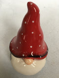 Christmas Small Ceramic Santa Gnome Jar