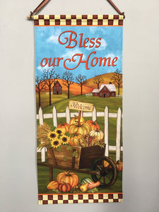Harvest Bless Our Home Dowel Rod Wall Hanging