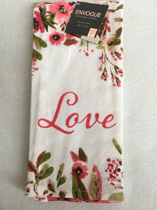 Valentine Love 100% Cotton Kitchen Towels