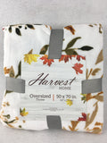 Harvest Tree Branches with Colorful Leaves Oversized Blanket Throw