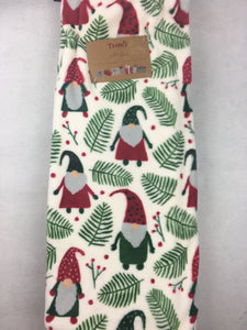 Christmas Gnome, Tree and Berries Blanket Throw