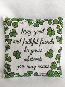 Saint Patrick’s Day Shamrocks With Verse Pillow