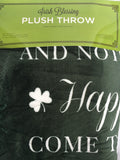 Saint Patrick’s Day Irish Blessing Plush Sherpa Throw Blanket