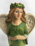 Saint Patrick’s Day Angel Holding Shamrock Figure