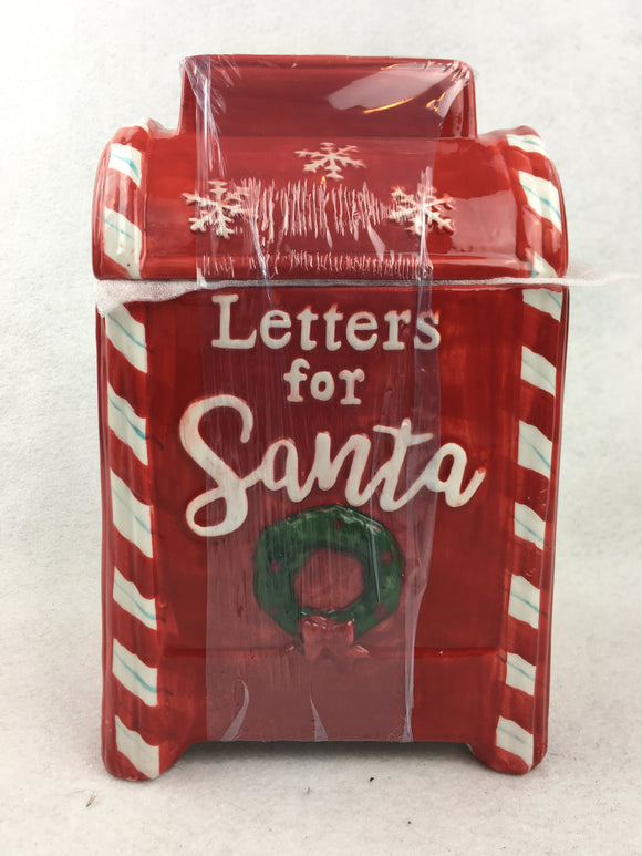Christmas Letters for Santa Ceramic Cookie Jar