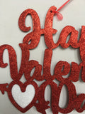 Valentine Happy Valentine’s Day Glittered Wall Hanging