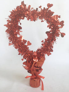 Valentine Tinsel Heart Decoration