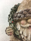 Christmas Glittered Santa Gnome Holding Cardinal and Tree or Wearing Wreath