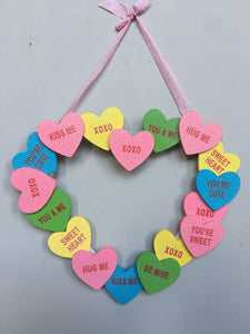 Valentine Candy Hearts Sign