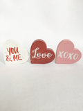 Valentine You and Me, XOXO, or Love Note Holder and Block Sitter
