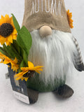 Harvest Hello Autumn Gnome Holding Sunflowers by Rae Dunn