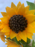 Harvest Hello Autumn Gnome Holding Sunflowers by Rae Dunn